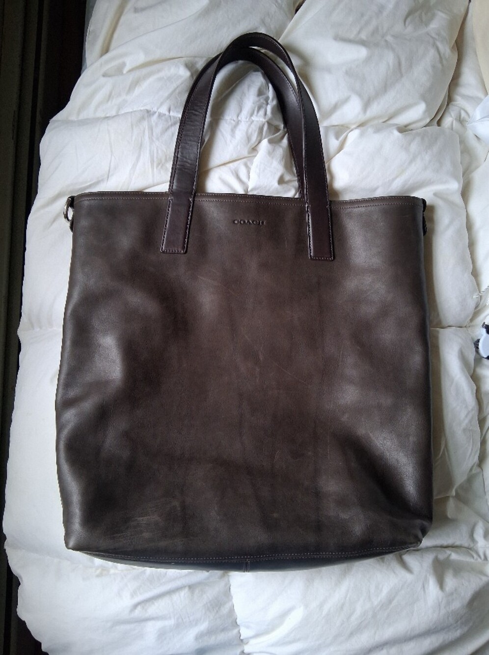 Coach Men’s Brown Leather Tote Bag